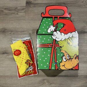 NEW Mcdonald's Christmas 2025 Grinch Socks Yellow and bonus box